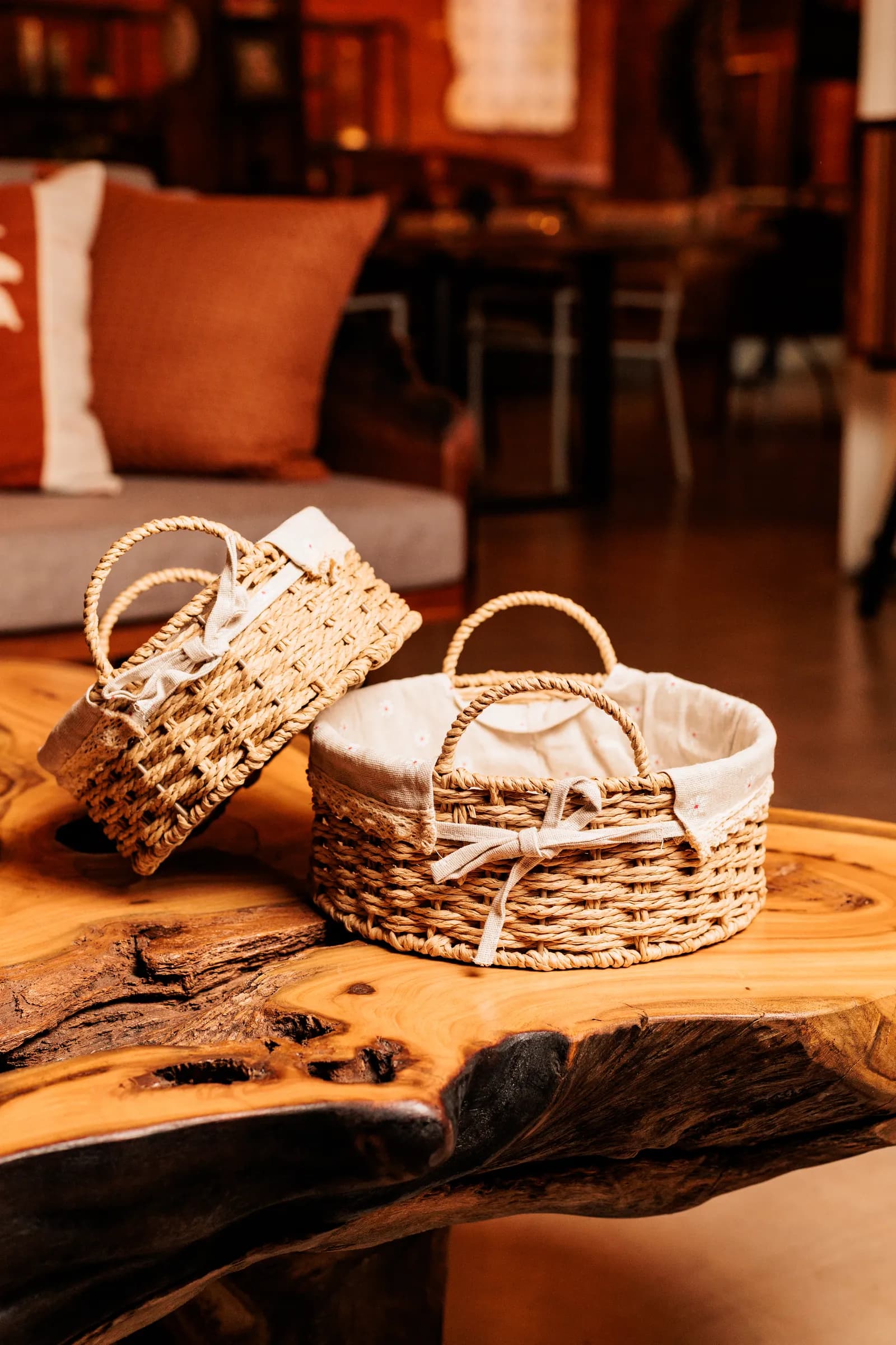 CONJUNTO DE CESTAS PARA PÃES 2 PEÇAS REDONDA — imagem 1 de 3