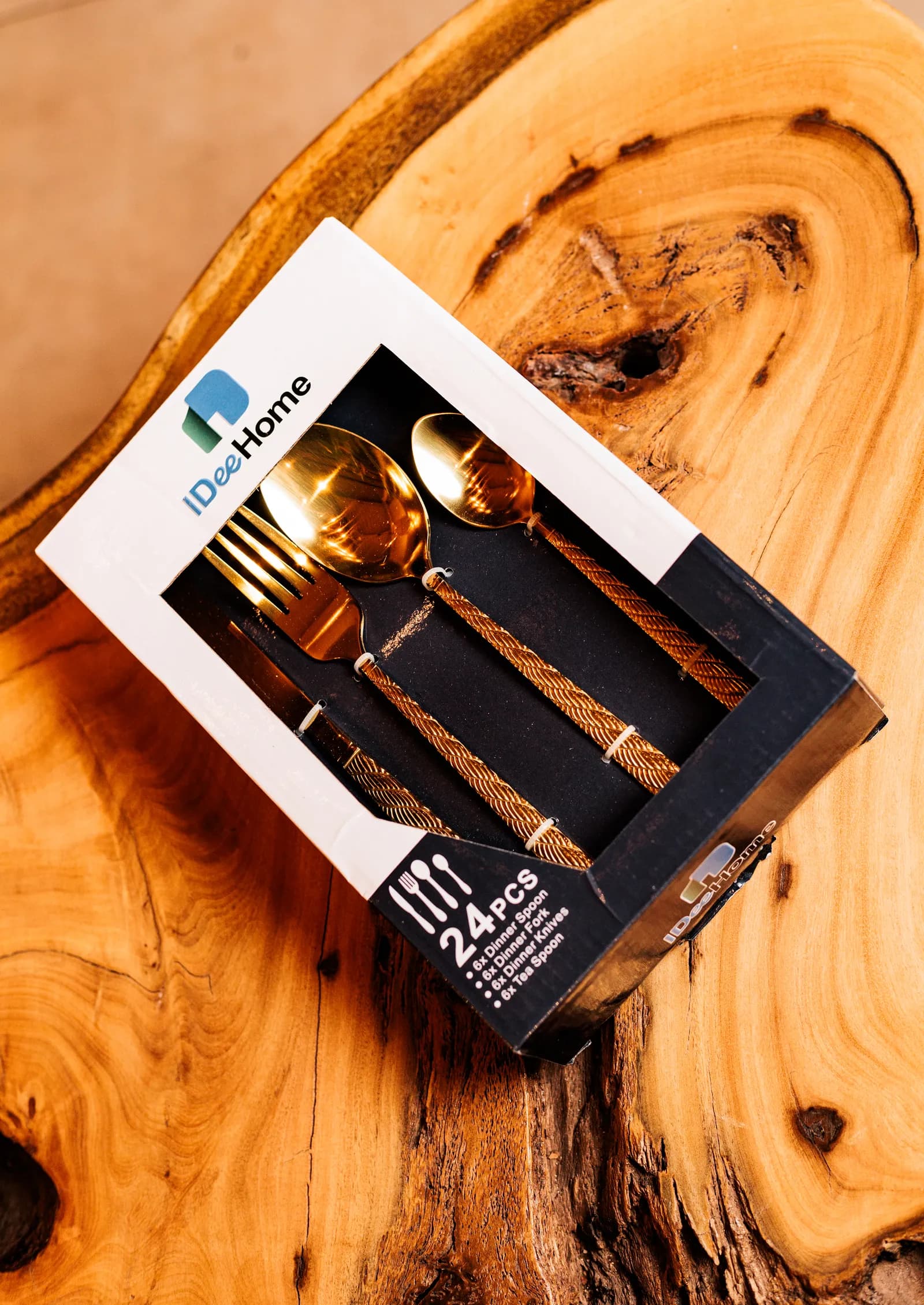 FAQUEIRO 24 PEÇAS EM INOX DOURADO - MODELO BORDADO — imagem 3 de 3