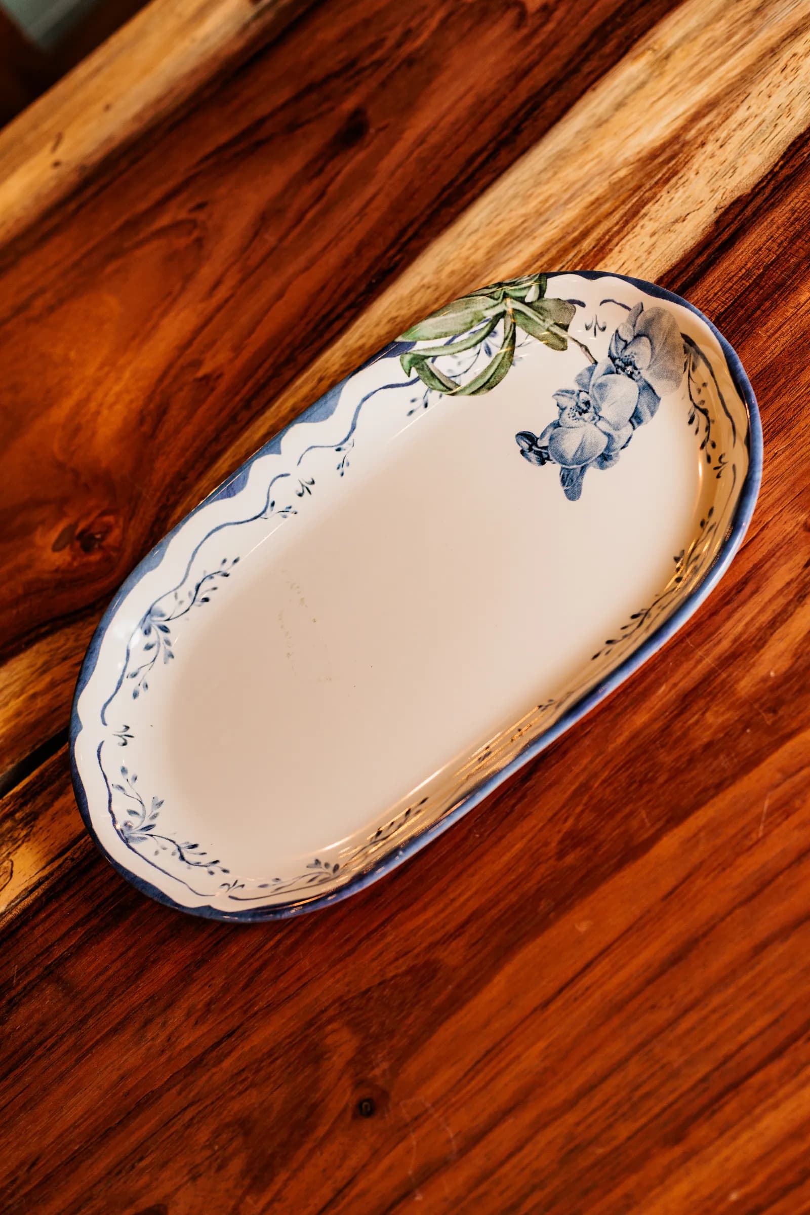 UNIDADE TRAVESSA OVAL CERAMICA ESTAMPA UNICA - ROSA