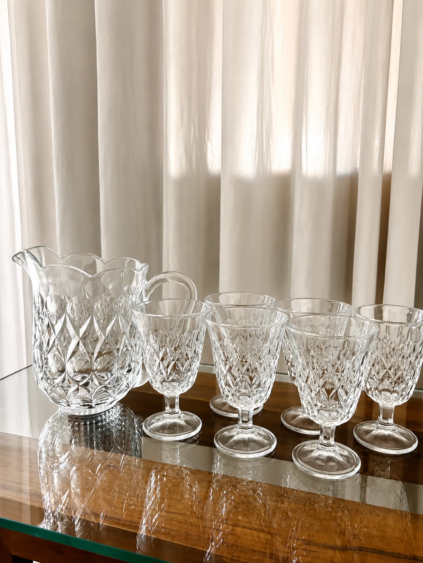 CONJUNTO DE JARRA C/6 TAÇAS 1,3L/240ML