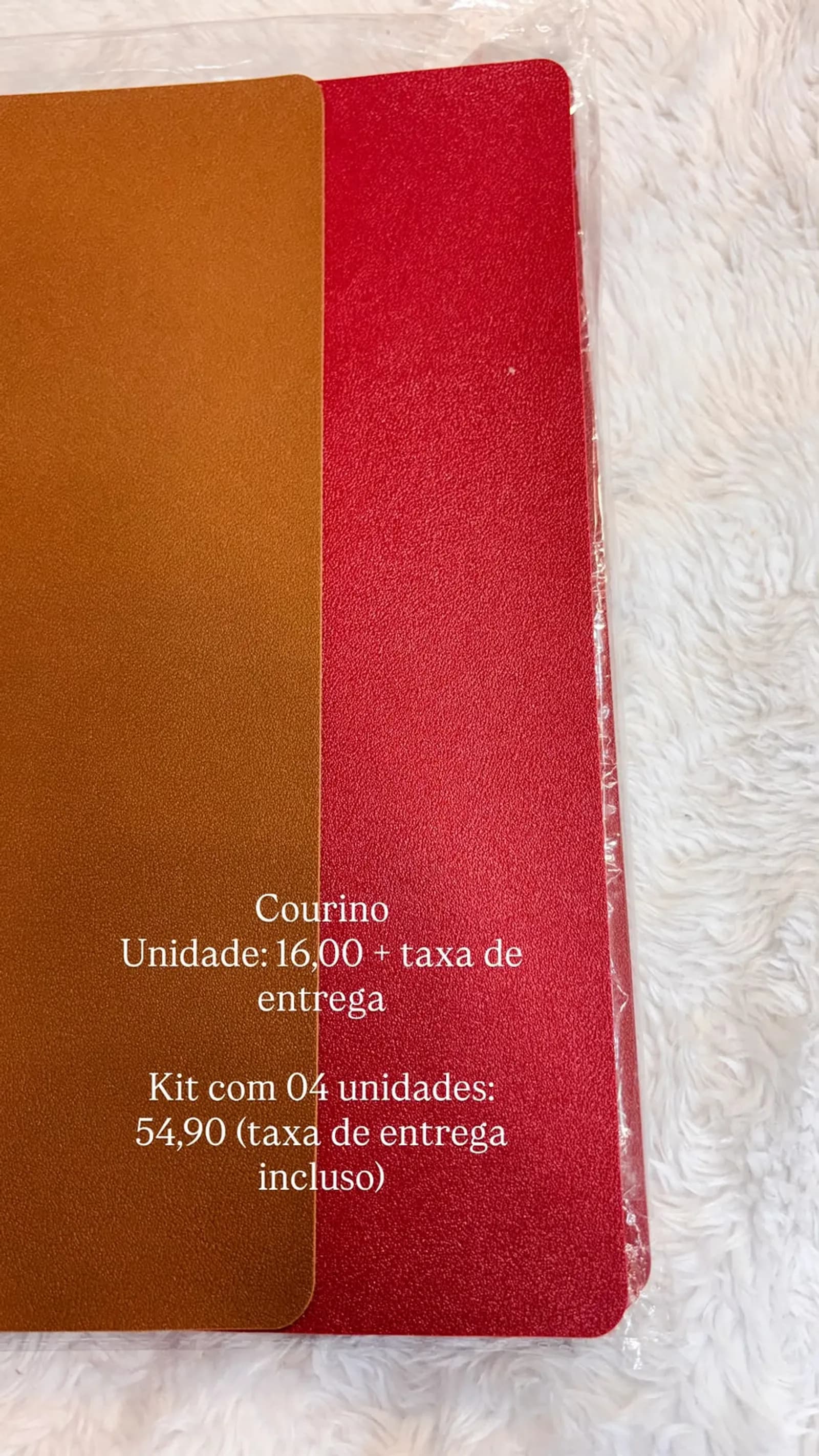 JOGO AMERICANO COURINO - CONJUNTO 4 PEÇAS (TAXA DE ENTREGA INCLUSA)