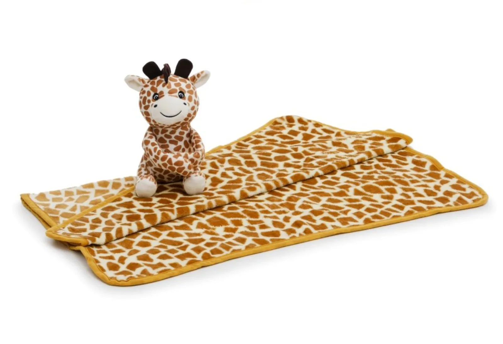 MANTA PARA BEBÊ COM PELÚCIA - GIRAFINHA AMARELA — imagem 2 de 2