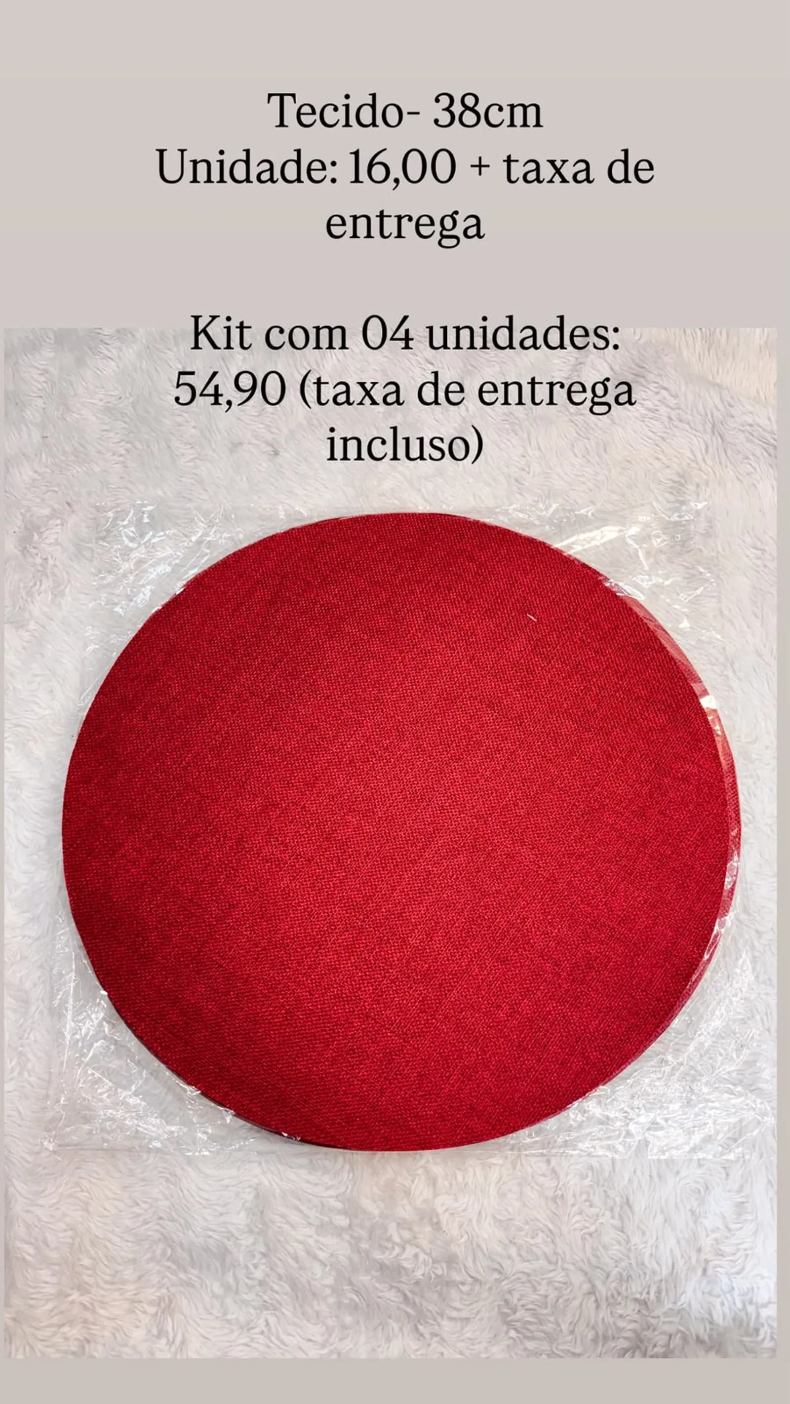 JOGO AMERICANO TECIDO - CONJUNTO 4 PEÇAS (TAXA DE ENTREGA INCLUSA)