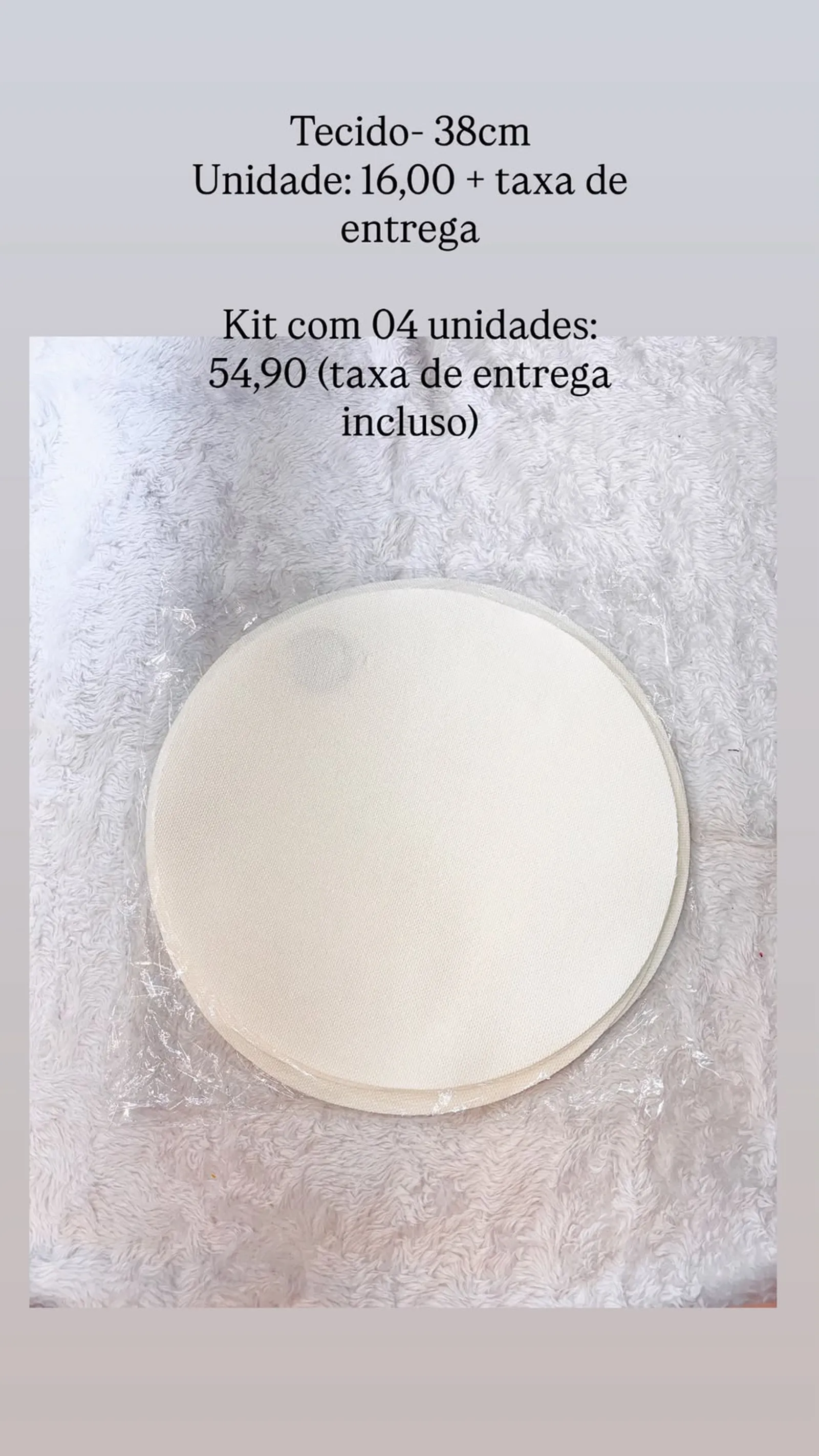 JOGO AMERICANO TECIDO - CONJUNTO 4 PEÇAS (TAXA DE ENTREGA INCLUSA)