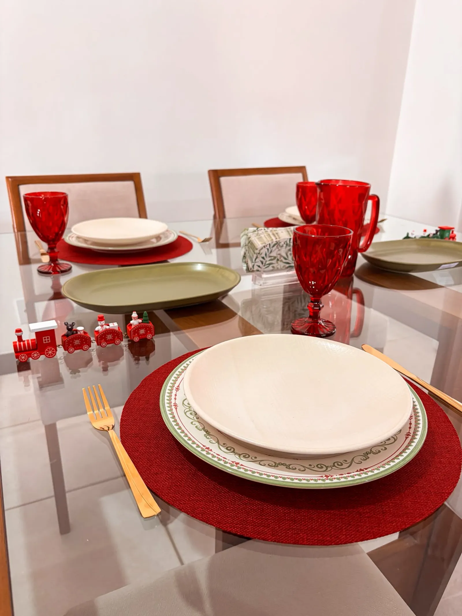 JOGO DE PRATOS 6 PCS FUNDO EM CERÂMICA - ESTAMPA GOURMET — imagem 5 de 9